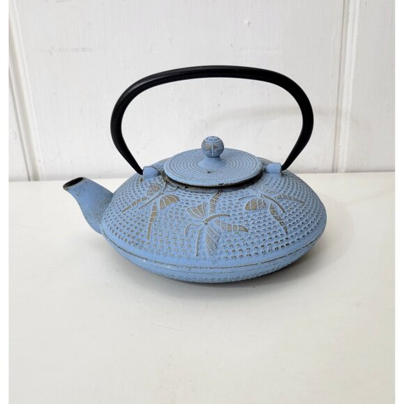 Cast Iron Blue Butterfly Japanese Teapot with Insert - Picture 9 of 9